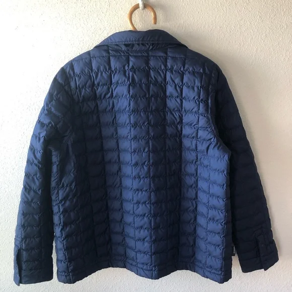 The North Face Womens Quilted Down Jacket size XL Navy Blue Packable Lightweight - Picture 4 of 6